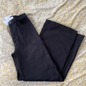 NWT & Other Stories high waisted, wide leg black denim trouser